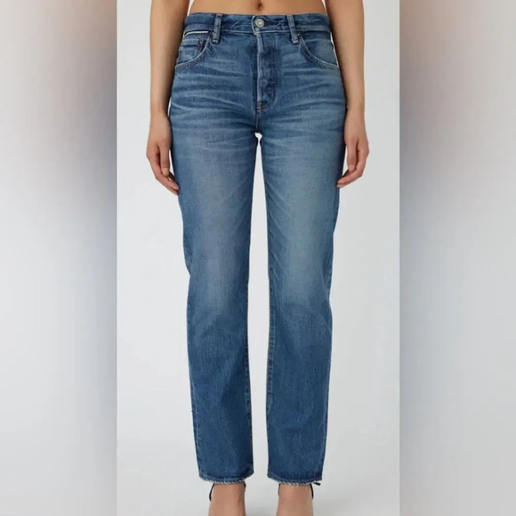 Moussy Vintage Chateau Straight Jeans Blue Size 28 - Picture 1 of 13